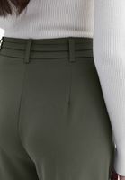 Women Green High Rise Straight Fit Pants