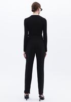 Women Black High Rise Slim Fit Pants