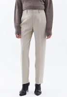 Women Beige High Rise Slim Fit Pants