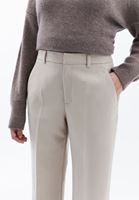 Women Beige High Rise Slim Fit Pants