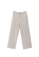 Bayan Bej Orta Bel Straight-Fit Pantolon