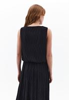 Women Black Crop Balloon Blouse