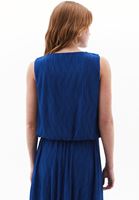 Women Blue Crop Balloon Blouse