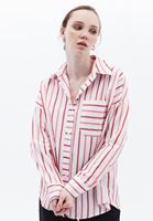 Women Mixed Oversize Poplin Shirt