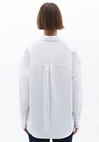 Women White Loose Fit Poplin Shirt