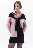 Women Pink Loose Fit Poplin Shirt