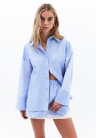 Women Mixed Oversized Shirt