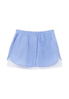 Women Mixed Mini Skirt with Pocket Detail