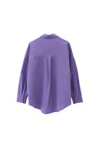 Women Purple Oversize Poplin Shirt