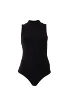 Women Black Turtleneck Bodysuit