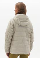 Women Beige Quilted Crop Puffer Jacket