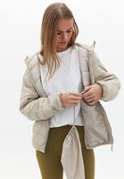 Women Beige Quilted Crop Puffer Jacket