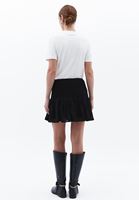 Women Black Gipped Mini Skirt