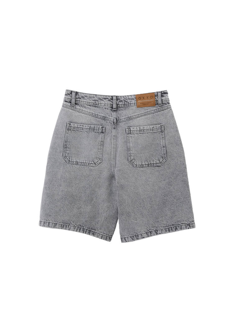 Women Grey Mid-Rise Bermuda Shorts