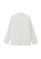 Bayan Bej Keten Karışımlı Oversize Blazer Ceket ( TENCEL™ )