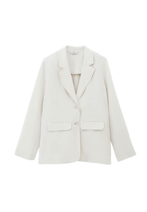 ジャケット・アウター 80s 90s EURO linen tailored jacket beige Wearables Folksy Linen/Stretch 4-Pocket Shirred Blazer