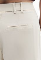 Bayan Bej Keten Karışımlı Wide-Leg Pantolon ( TENCEL™ )