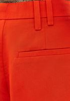 Women Orange Linen-Blend High-Waisted Shorts (Tencel)