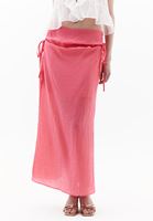 Women Pink Mid-Rise Flowing Skirt