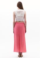 Women Pink Mid-Rise Flowing Skirt