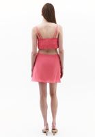 Women Pink Mid-Rise Mini Skirt