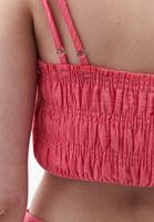 Women Pink V-Neck Ruffled Blouse