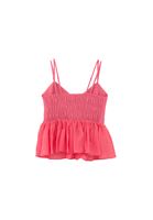 Women Pink V-Neck Ruffled Blouse