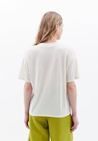 Bayan Krem V Yaka Oversize Tişört ( TENCEL™ )