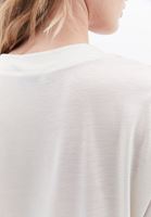 Bayan Krem V Yaka Oversize Tişört ( TENCEL™ )