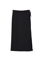 Women Black High-Waisted Slit Maxi Skirt