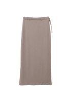 Women Beige High-Waisted Slit Maxi Skirt