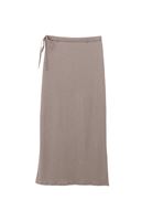 Women Beige High-Waisted Slit Maxi Skirt