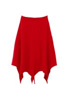 Women Red High-Waisted Long Skirt
