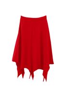 Women Red High-Waisted Long Skirt