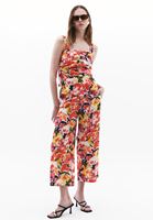 Women Mixed High-Waist Culotte Pants