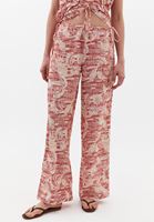 Women Mixed Mid-Rise Wide Leg Pants
