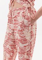 Women Mixed Mid-Rise Wide Leg Pants