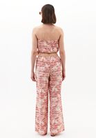 Women Mixed Mid-Rise Wide Leg Pants