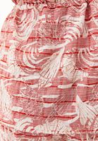 Women Mixed Tie-Detail Strapless Blouse