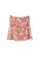 Women Mixed Tie-Detail Strapless Blouse