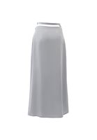 Bayan Gri Yüksek Bel Uzun Etek (TENCEL™ )