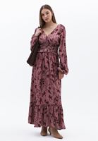 Women Mixed Ruffle Detailed Long Dress