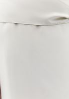Women Cream High-Waisted Midi Skirt