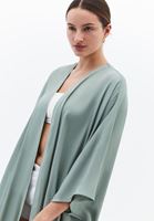 Bayan Yeşil Kol Detaylı Kimono