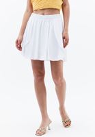Women White High-Waisted Asymmetric Skirt
