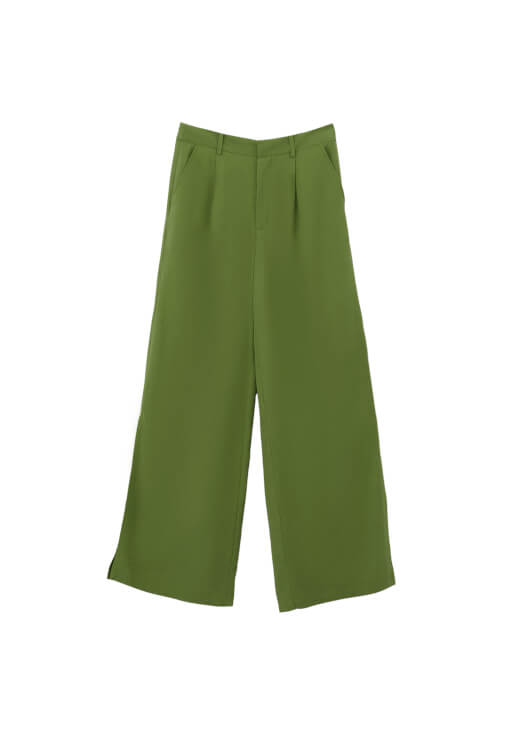 Yırtmaçlı Pantolon ve Bluz Kombini