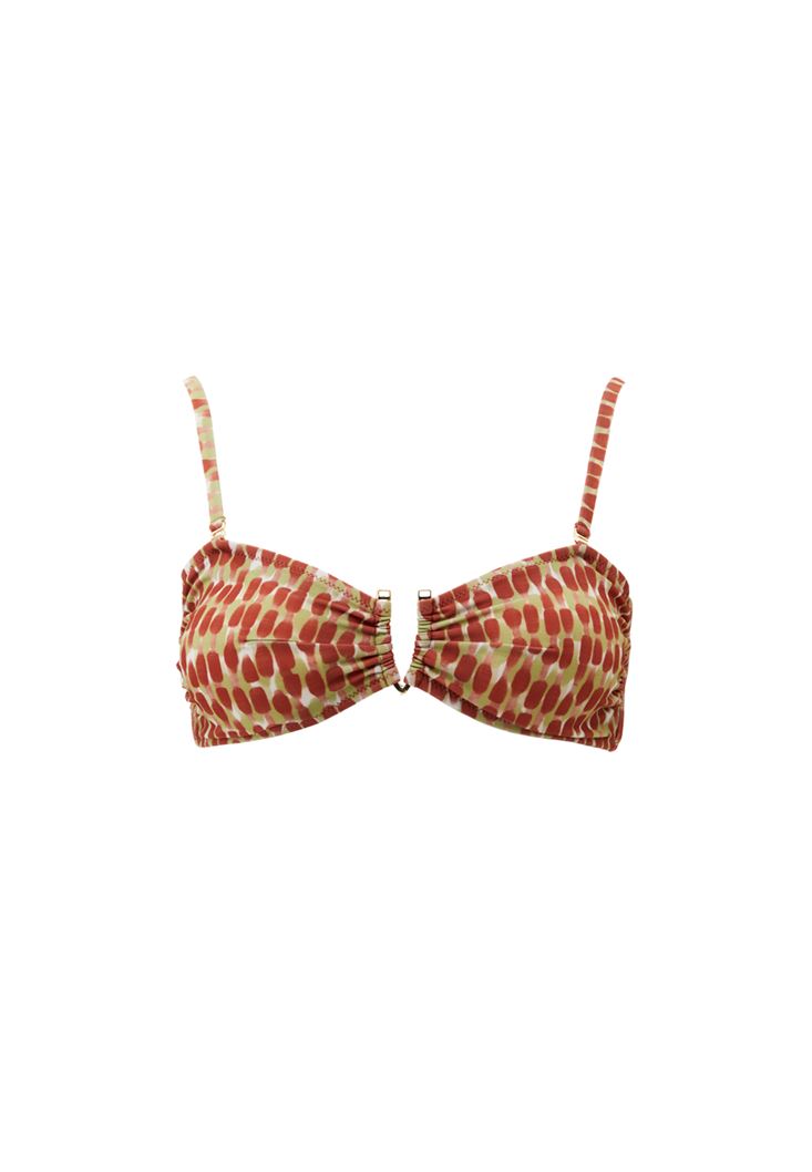 Women Mixed Buckle-Detail Bikini Top