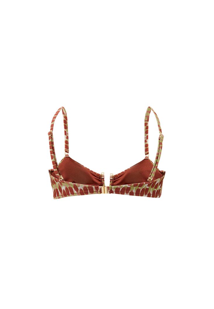 Women Mixed Buckle-Detail Bikini Top