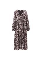 Women Mixed V-Neck Maxi Dress