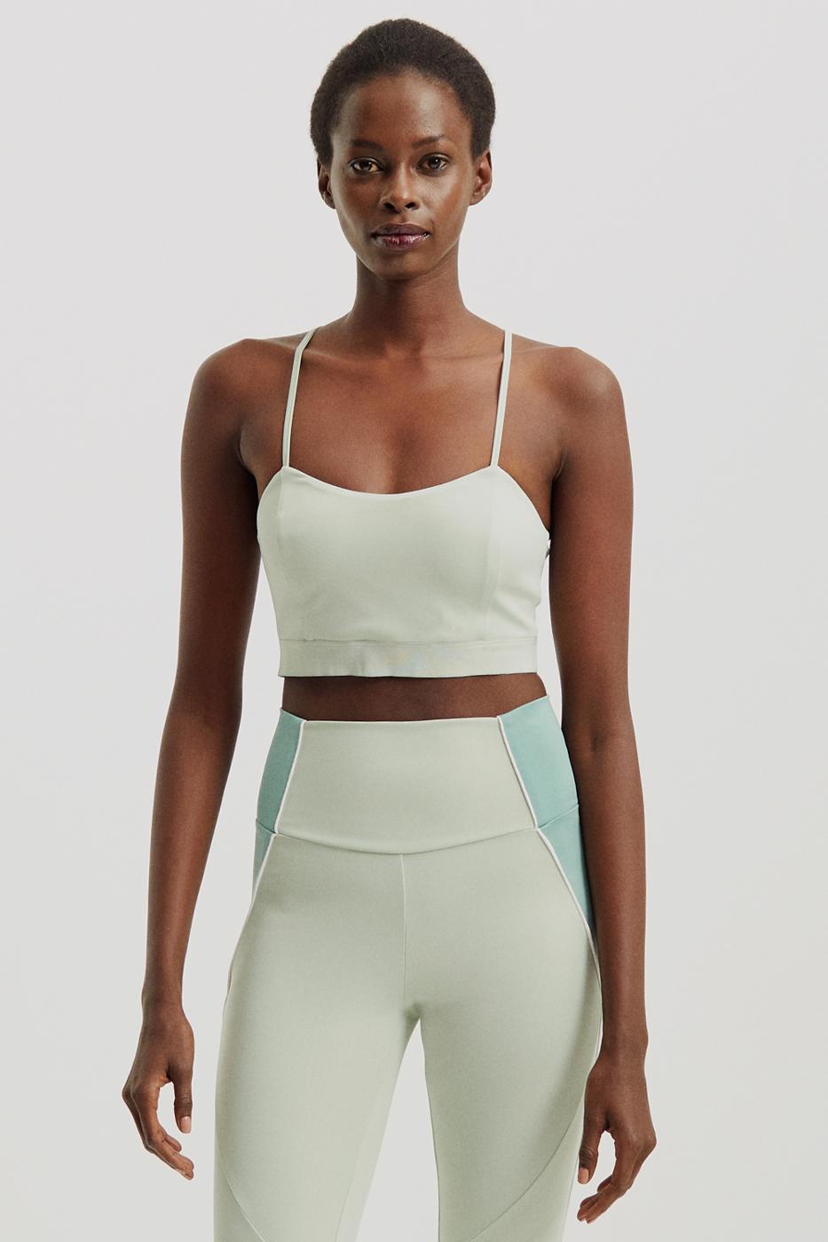 Bayan YEŞİL Roly Mint Renk Slim Fit V-Yaka Bluz